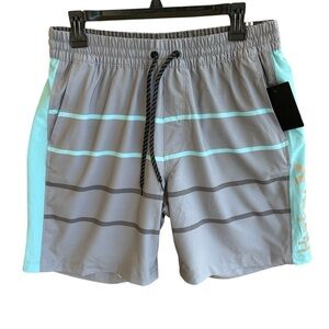 Hurley Gray and Blue Board Shorts Quick-Dry Swimwear